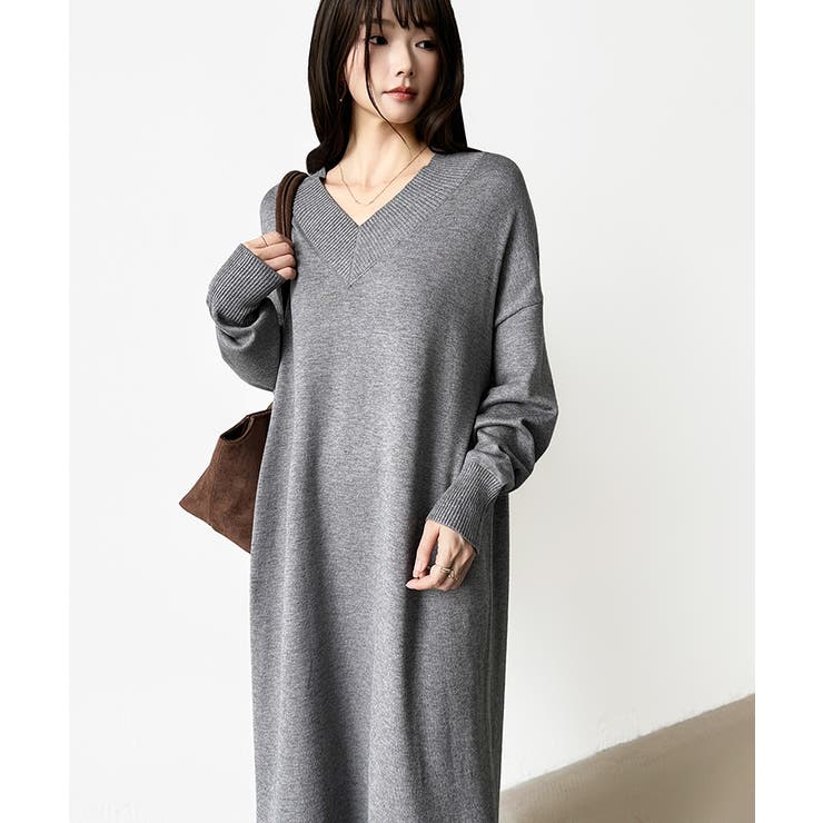 選べる2丈 Vネックワンピース ロングワンピース | COCOMOMO | 詳細画像52 