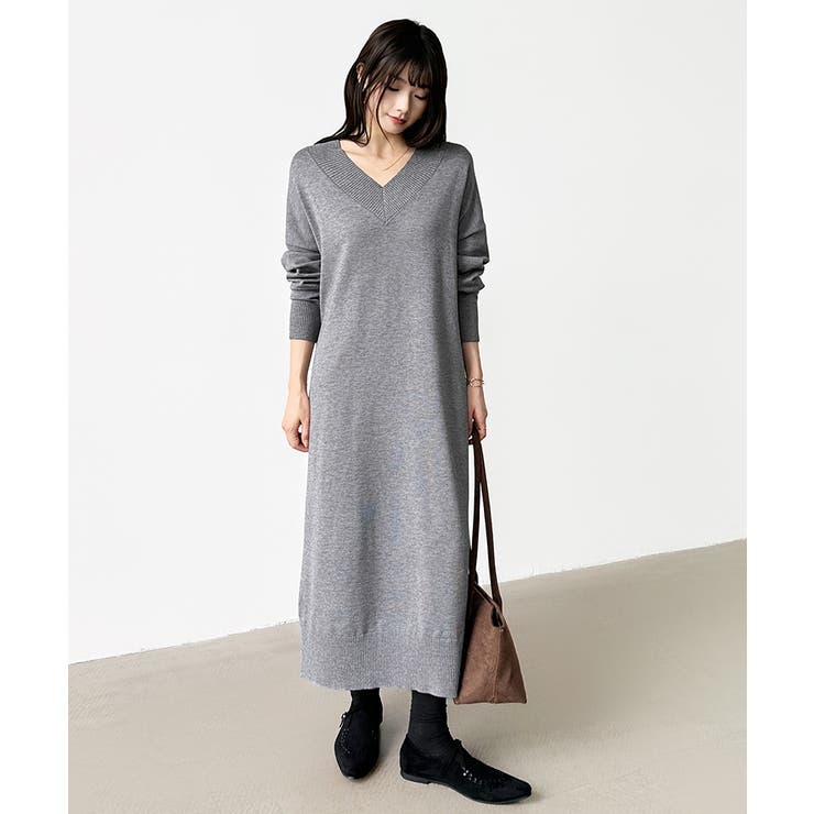 選べる2丈 Vネックワンピース ロングワンピース | COCOMOMO | 詳細画像54 