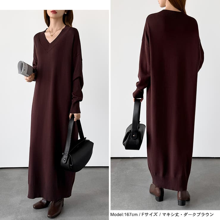 新色登場 Vネックワンピース ロングワンピース | COCOMOMO | 詳細画像55 