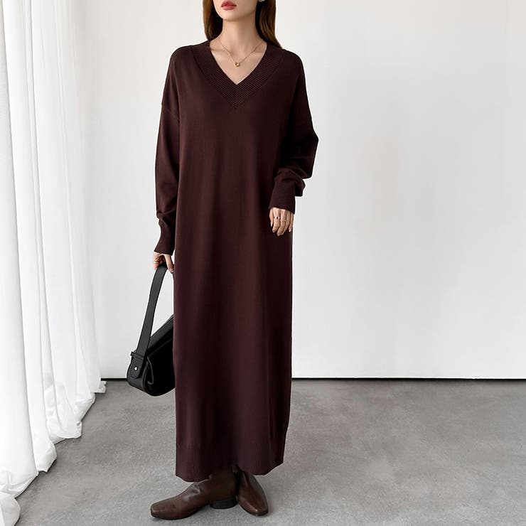 新色登場 Vネックワンピース ロングワンピース | COCOMOMO | 詳細画像63 