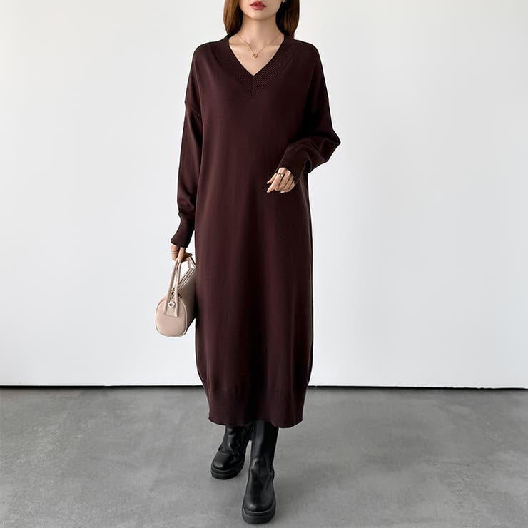 新色登場 Vネックワンピース ロングワンピース | COCOMOMO | 詳細画像66 