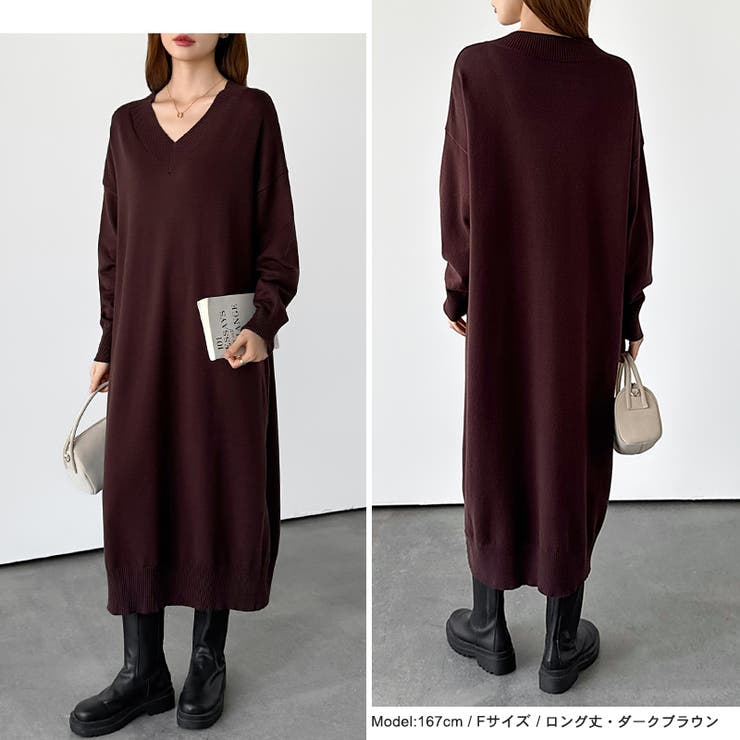 新色登場 Vネックワンピース ロングワンピース | COCOMOMO | 詳細画像68 
