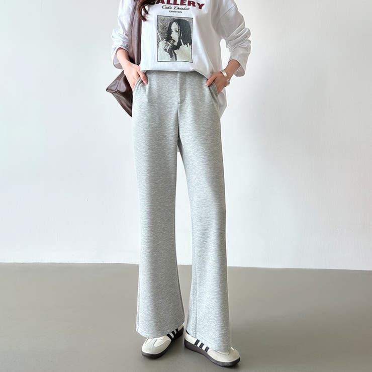 ストレッチ美脚パンツ フレアパンツ ブーツカット[品番