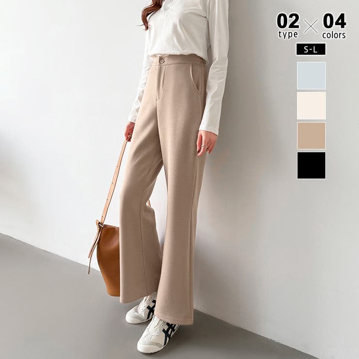 レギュラー丈・ライトブラウン | 「楽革命」疲れない美フレア フレアパンツ スウェットパンツ | COCOMOMO
