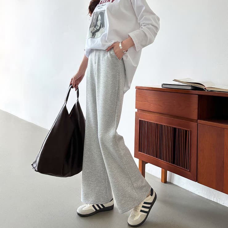 ストレッチ美脚パンツ フレアパンツ ブーツカット[品番 ストレッチ美脚パンツ フレアパンツ ブーツカット[品番