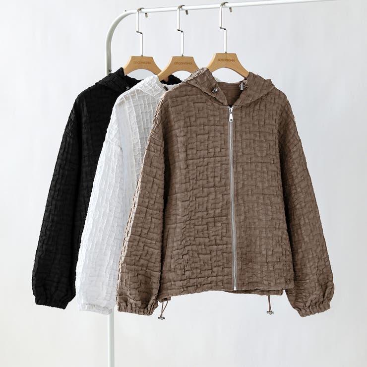 ふくれジャガード ブルゾン ライトアウター | COCOMOMO | 詳細画像21 