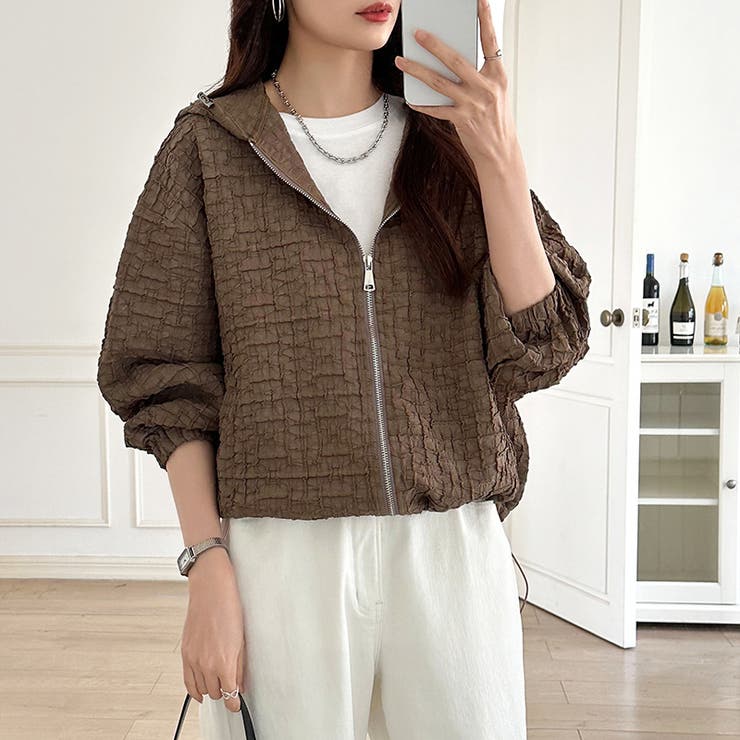 ふくれジャガード ブルゾン ライトアウター | COCOMOMO | 詳細画像5 