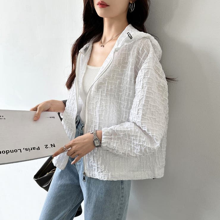 ふくれジャガード ブルゾン ライトアウター | COCOMOMO | 詳細画像9 