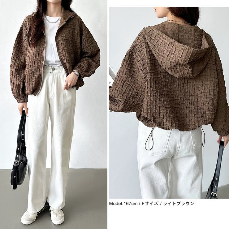 ふくれジャガード ブルゾン ライトアウター | COCOMOMO | 詳細画像4 