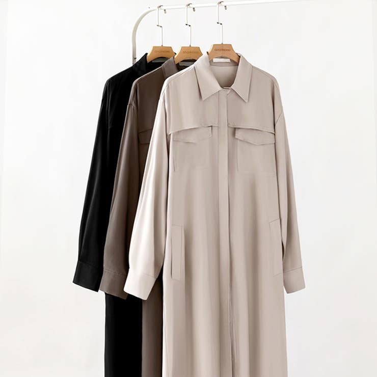 シャツワンピース きれいめワンピース オフィスカジュアル | COCOMOMO | 詳細画像20 