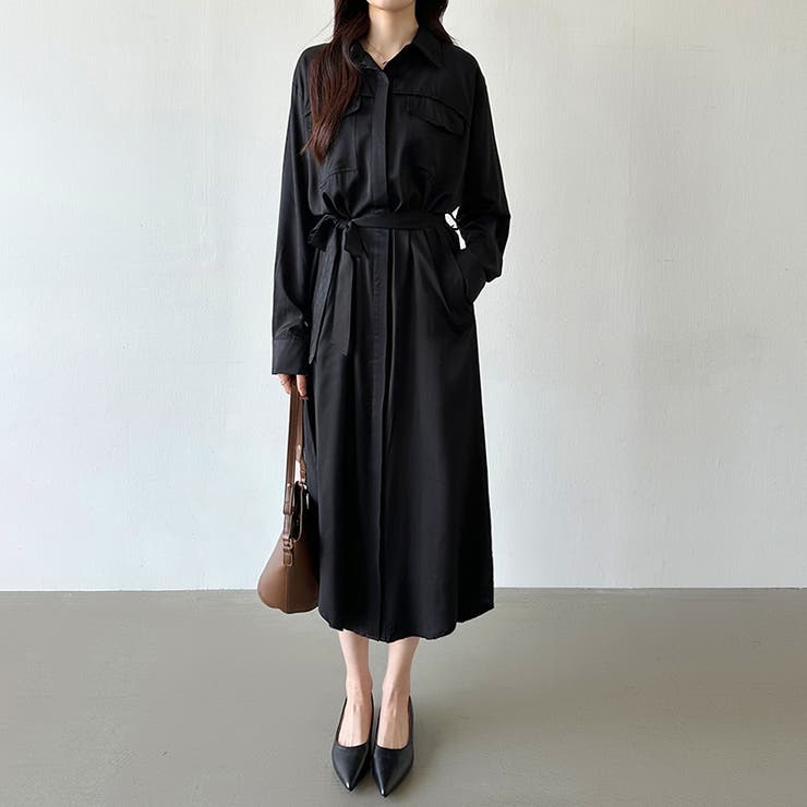 シャツワンピース きれいめワンピース オフィスカジュアル | COCOMOMO | 詳細画像8 