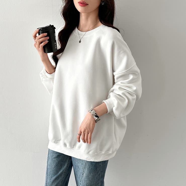 ゆるっとオーバーサイズ スウェット ボリューム袖トレーナー | COCOMOMO | 詳細画像17 