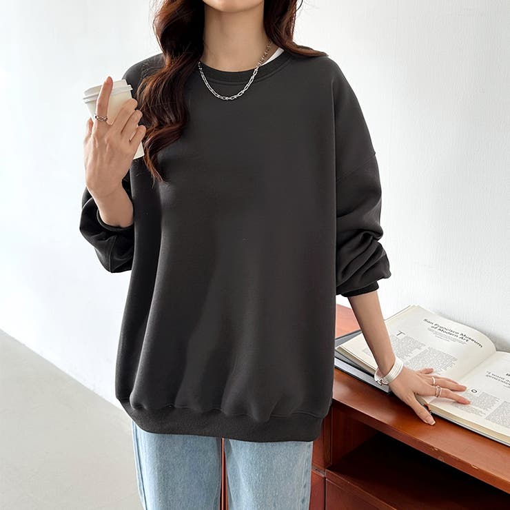 ゆるっとオーバーサイズ スウェット ボリューム袖トレーナー | COCOMOMO | 詳細画像2 