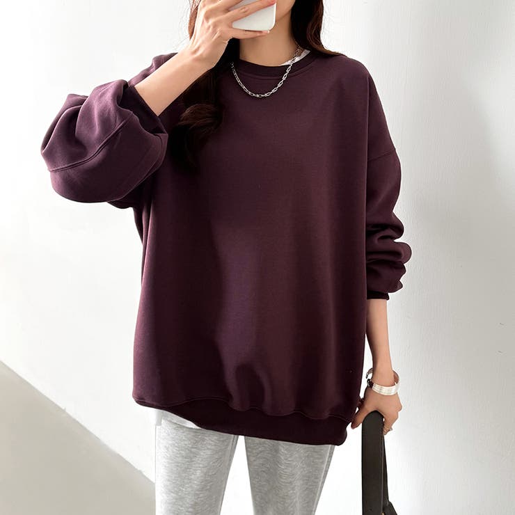 ゆるっとオーバーサイズ スウェット ボリューム袖トレーナー | COCOMOMO | 詳細画像21 