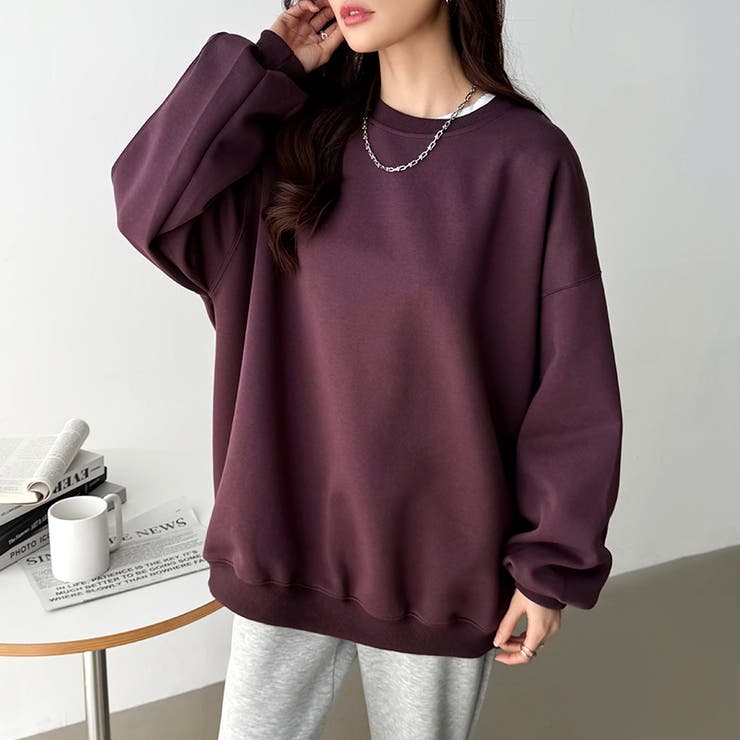 ゆるっとオーバーサイズ スウェット ボリューム袖トレーナー | COCOMOMO | 詳細画像22 