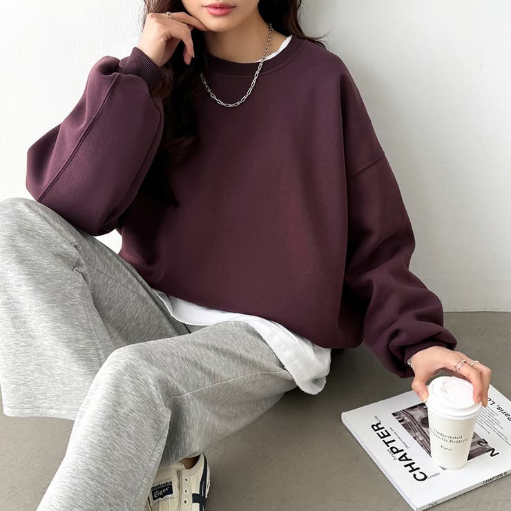 ゆるっとオーバーサイズ スウェット ボリューム袖トレーナー | COCOMOMO | 詳細画像23 