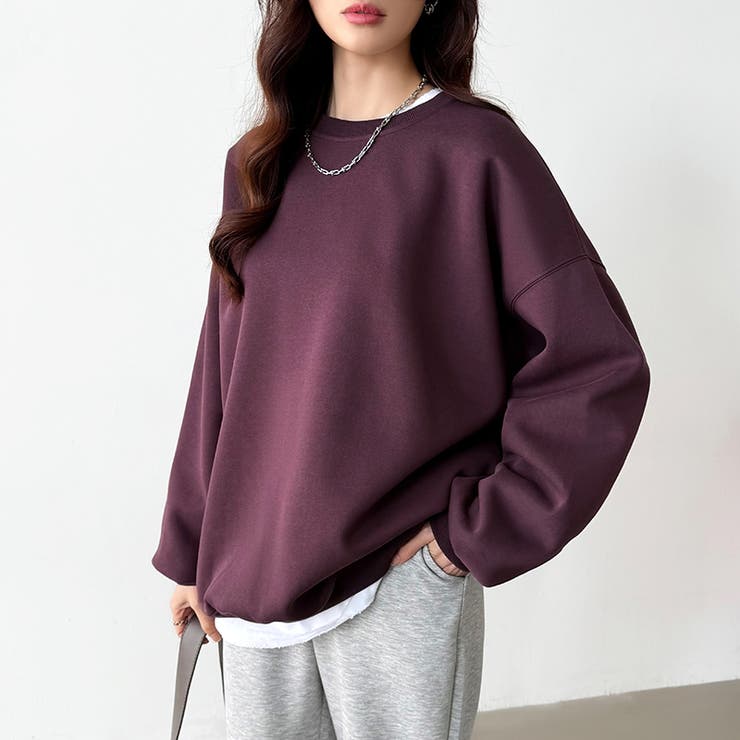 ゆるっとオーバーサイズ スウェット ボリューム袖トレーナー | COCOMOMO | 詳細画像25 