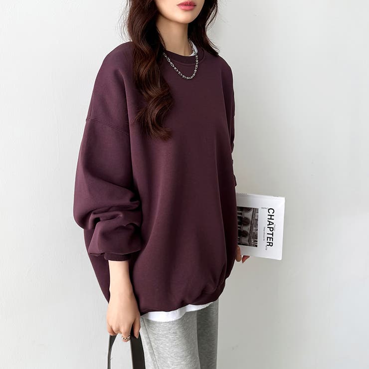 ゆるっとオーバーサイズ スウェット ボリューム袖トレーナー | COCOMOMO | 詳細画像26 