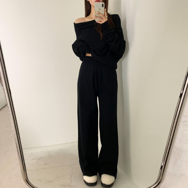 オフショルダー セットアップ ニット | COCOMOMO | 詳細画像19 