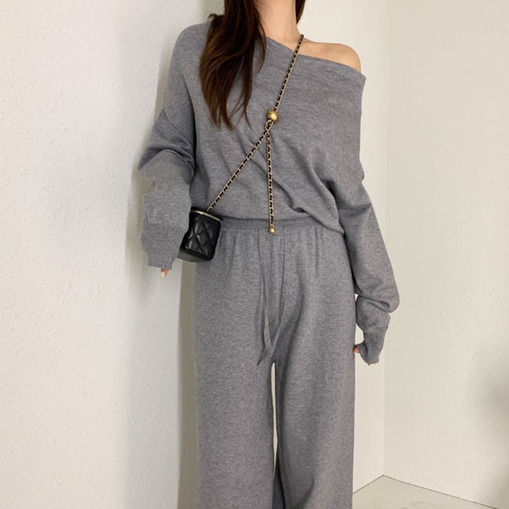 オフショルダー セットアップ ニット | COCOMOMO | 詳細画像4 