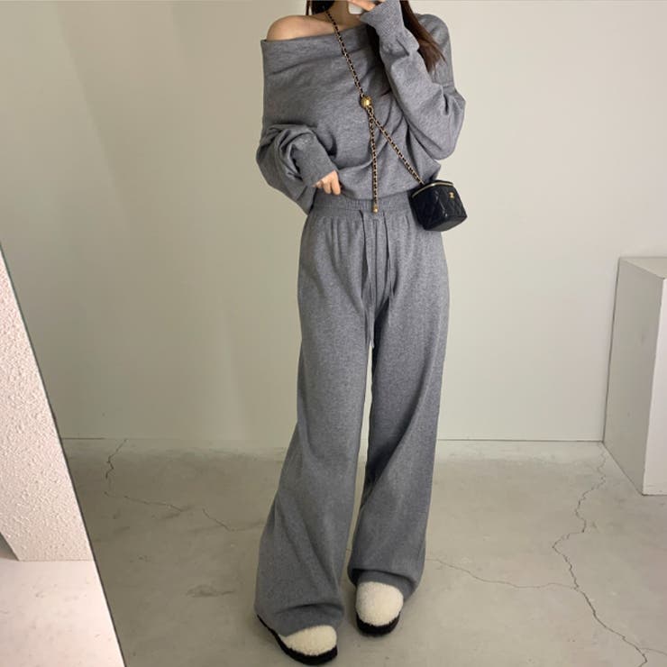 オフショルダー セットアップ ニット | COCOMOMO | 詳細画像8 