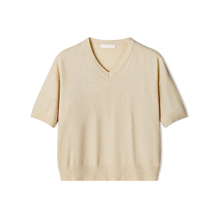 vネックニット 半袖ニット オフィスカジュアル | COCOMOMO | 詳細画像47 