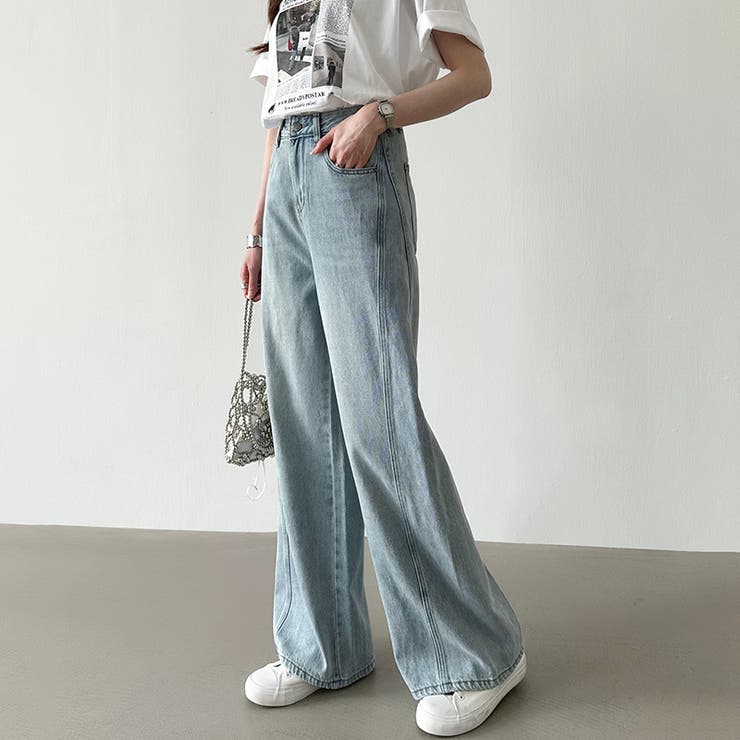 ストレートデニムパンツ デニムパンツ ワイドパンツ | COCOMOMO | 詳細画像10 