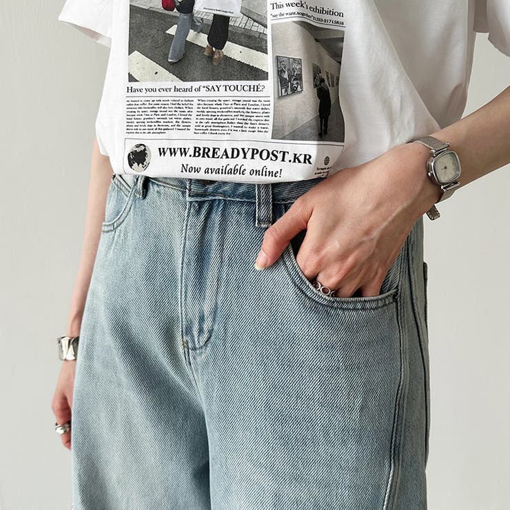 ストレートデニムパンツ デニムパンツ ワイドパンツ | COCOMOMO | 詳細画像11 