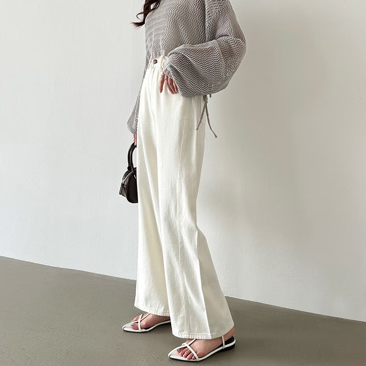 ストレートデニムパンツ デニムパンツ ワイドパンツ | COCOMOMO | 詳細画像17 