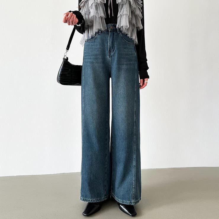 ストレートデニムパンツ デニムパンツ ワイドパンツ | COCOMOMO | 詳細画像2 