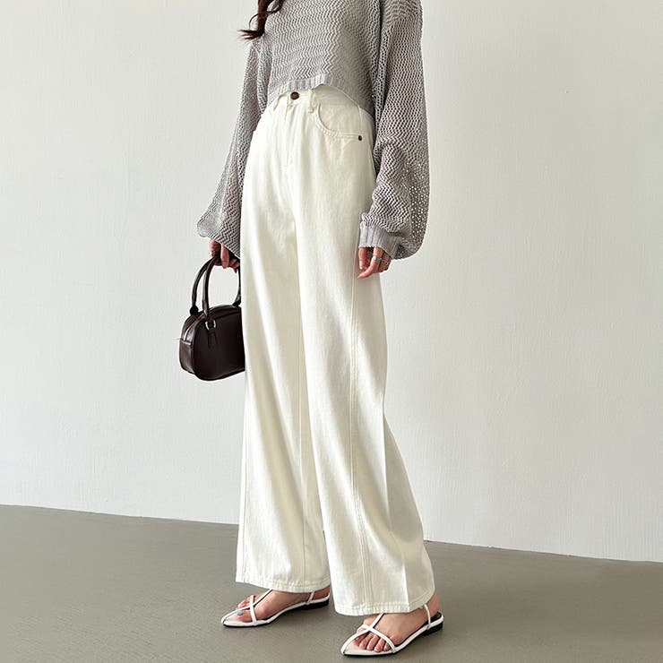 ストレートデニムパンツ デニムパンツ ワイドパンツ | COCOMOMO | 詳細画像20 