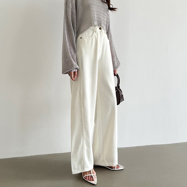 ストレートデニムパンツ デニムパンツ ワイドパンツ | COCOMOMO | 詳細画像21 