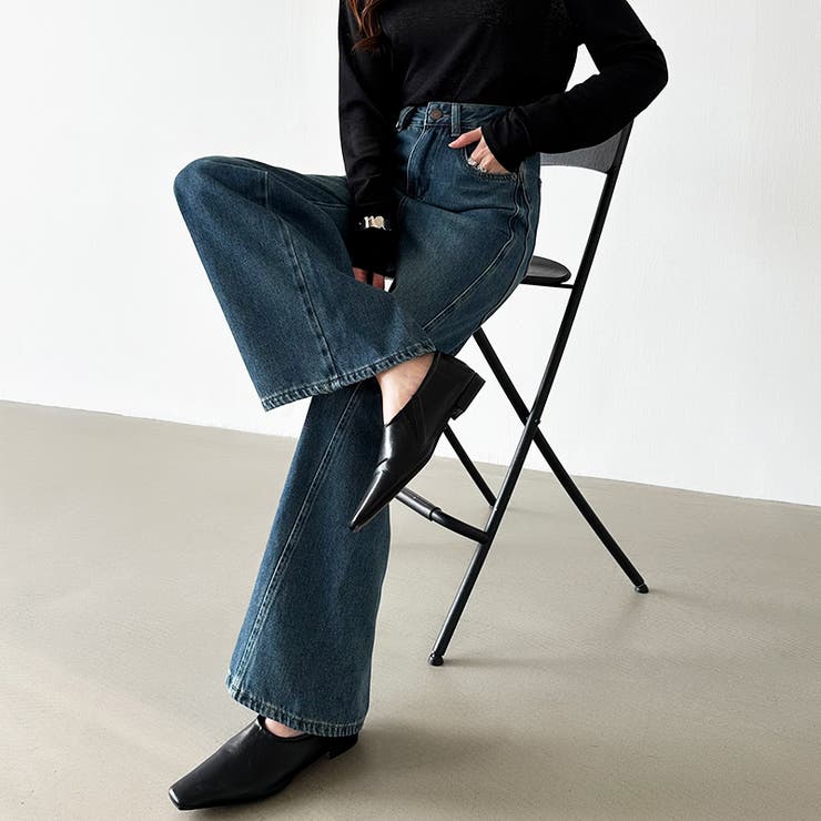 ストレートデニムパンツ デニムパンツ ワイドパンツ | COCOMOMO | 詳細画像4 