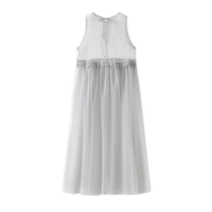 チュールワンピース レイヤードシアーワンピース ロングワンピース | COCOMOMO | 詳細画像23 