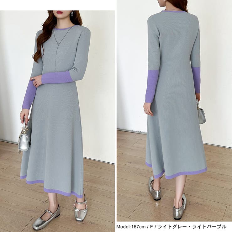 選べる2タイプAラインワンピース ワンピース スポンジニット | COCOMOMO | 詳細画像15