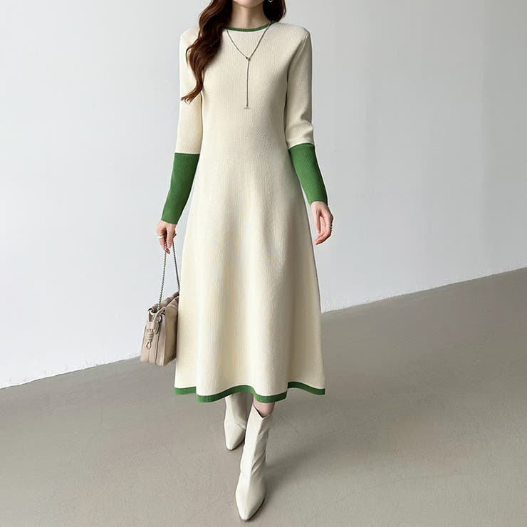 選べる2タイプAラインワンピース ワンピース スポンジニット | COCOMOMO | 詳細画像19