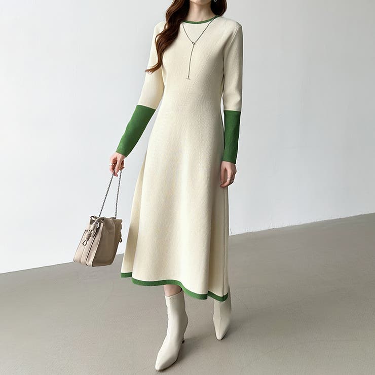 選べる2タイプAラインワンピース ワンピース スポンジニット | COCOMOMO | 詳細画像21