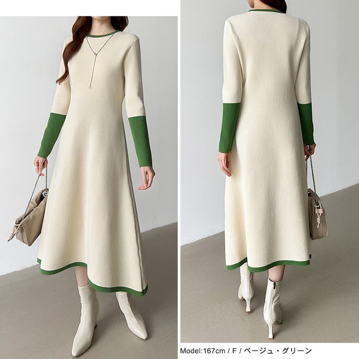 選べる2タイプAラインワンピース ワンピース スポンジニット | COCOMOMO | 詳細画像23