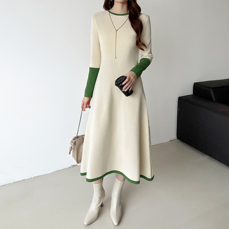 選べる2タイプAラインワンピース ワンピース スポンジニット | COCOMOMO | 詳細画像24