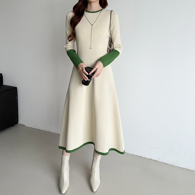 選べる2タイプAラインワンピース ワンピース スポンジニット | COCOMOMO | 詳細画像25