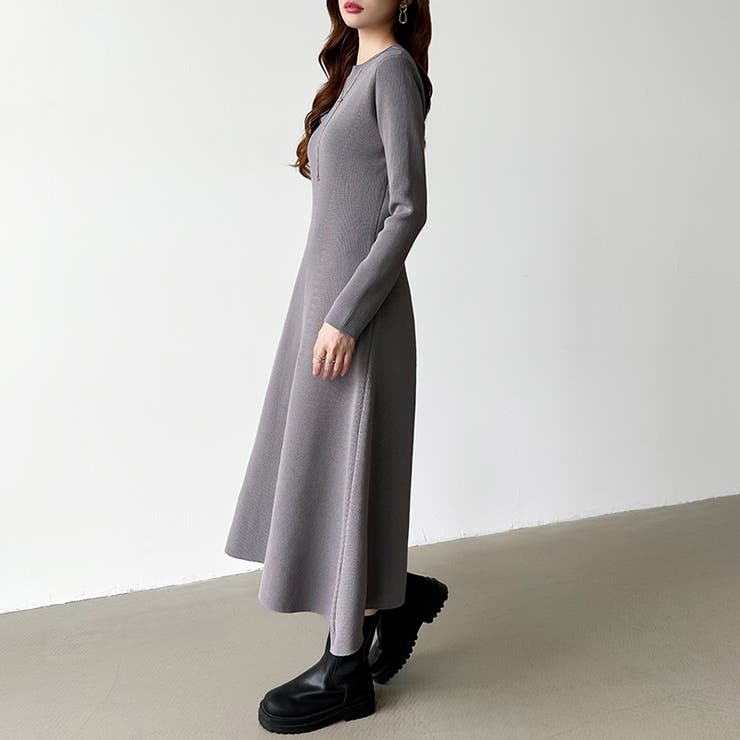 選べる2タイプAラインワンピース ワンピース スポンジニット | COCOMOMO | 詳細画像28