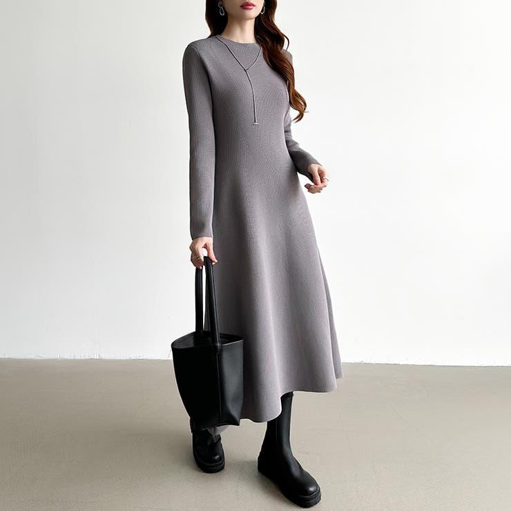 選べる2タイプAラインワンピース ワンピース スポンジニット | COCOMOMO | 詳細画像29