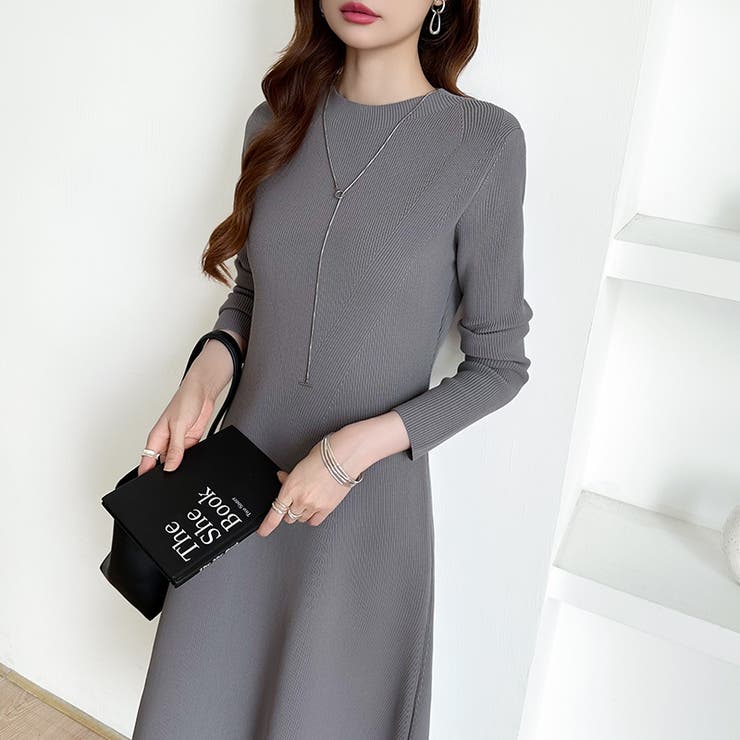 選べる2タイプAラインワンピース ワンピース スポンジニット | COCOMOMO | 詳細画像34