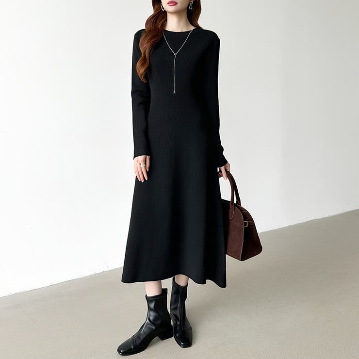 選べる2タイプAラインワンピース ワンピース スポンジニット | COCOMOMO | 詳細画像35