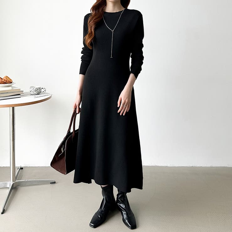 選べる2タイプAラインワンピース ワンピース スポンジニット | COCOMOMO | 詳細画像41