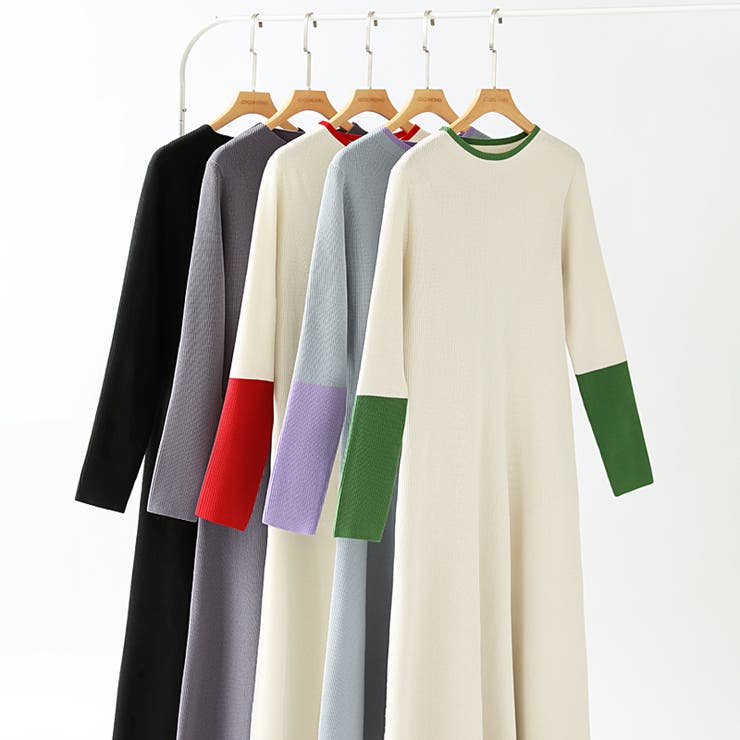 選べる2タイプAラインワンピース ワンピース スポンジニット | COCOMOMO | 詳細画像46