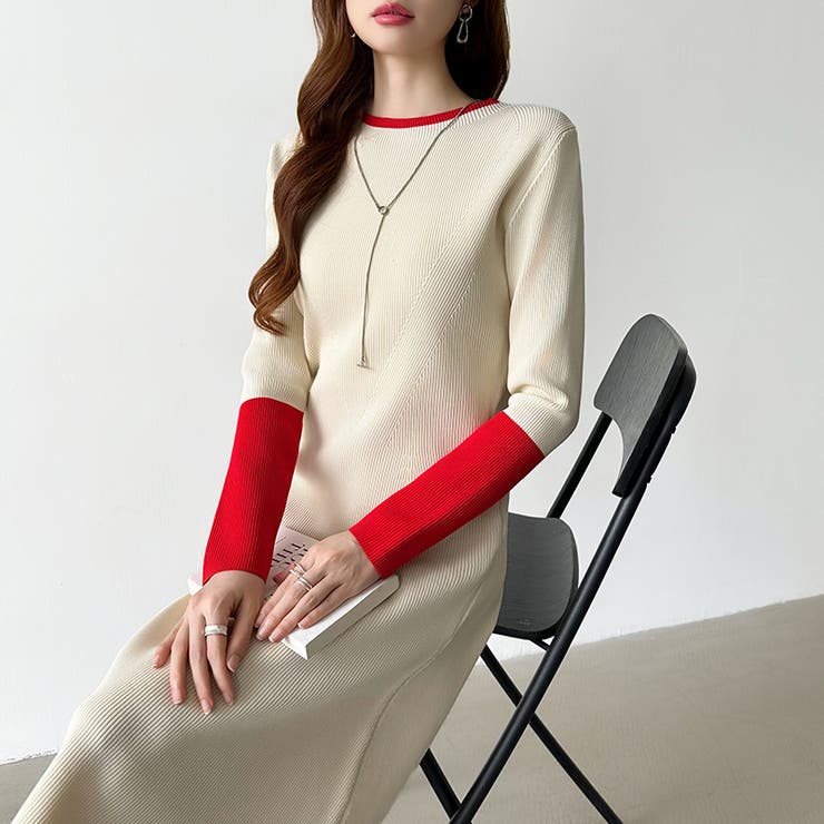 選べる2タイプAラインワンピース ワンピース スポンジニット | COCOMOMO | 詳細画像6