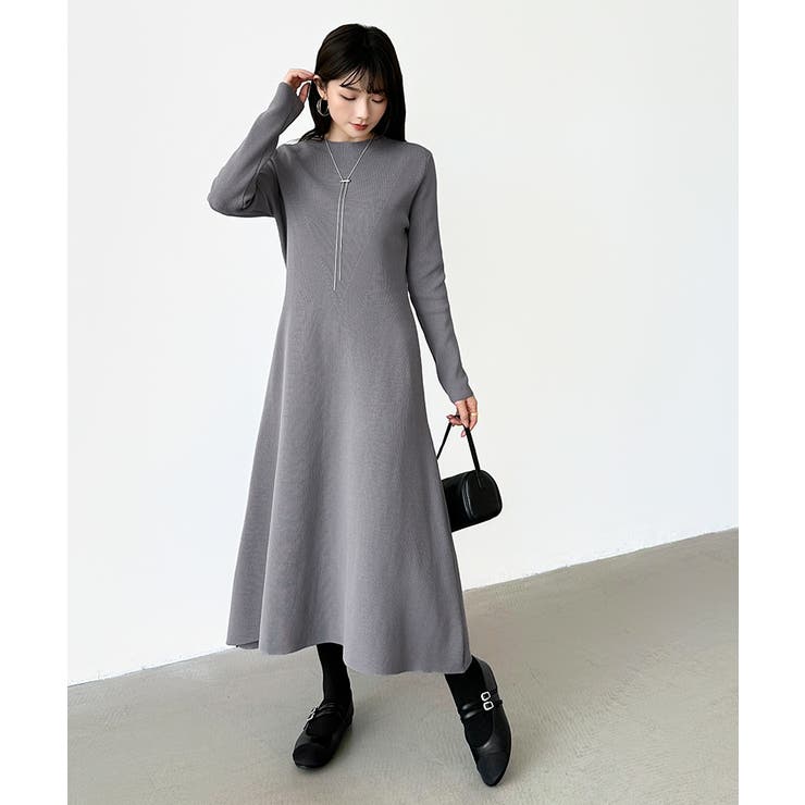 選べる2タイプAラインワンピース ワンピース スポンジニット | COCOMOMO | 詳細画像44 