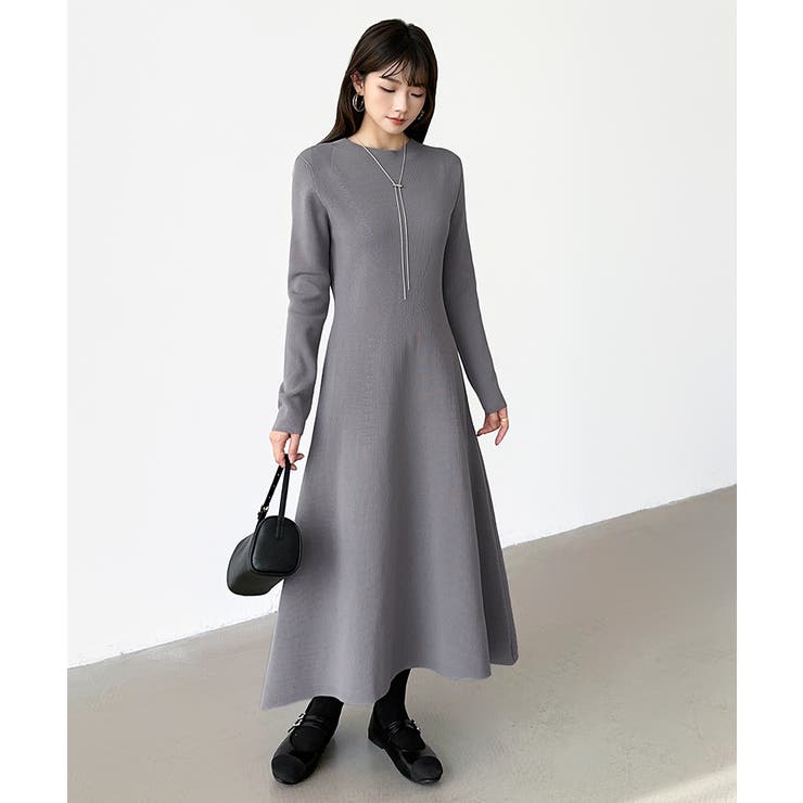 選べる2タイプAラインワンピース ワンピース スポンジニット | COCOMOMO | 詳細画像45 