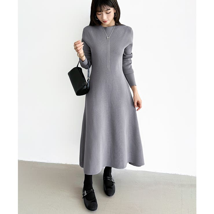 選べる2タイプAラインワンピース ワンピース スポンジニット | COCOMOMO | 詳細画像46 